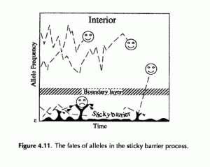 The sticky barrier process
