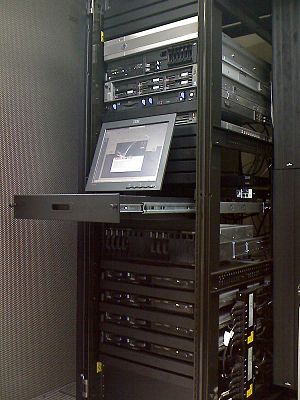 A typical server "rack", commonly se...