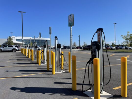photo of electric vehicle charging stations